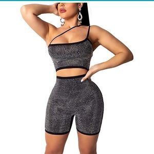 Diamond style romper set